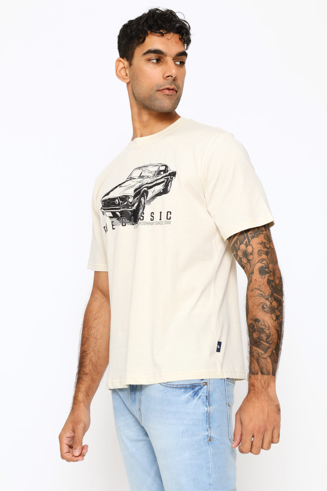 Classic Mustang Tee - Ecru