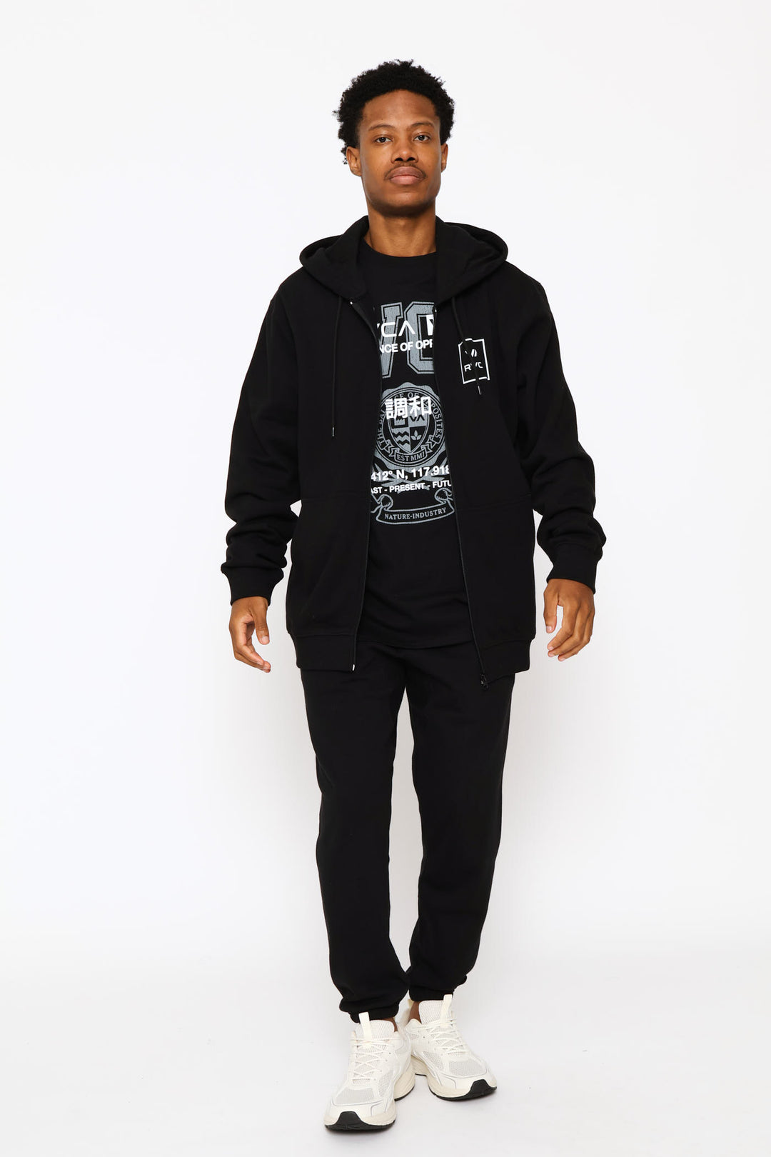 All The Ways Zip Through Hoody - Black