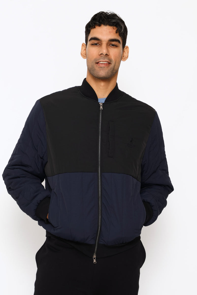 Colt Quilted Bomber Jacket - Navy