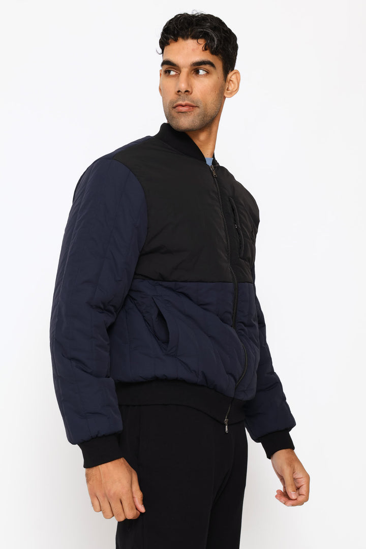 Colt Quilted Bomber Jacket - Navy