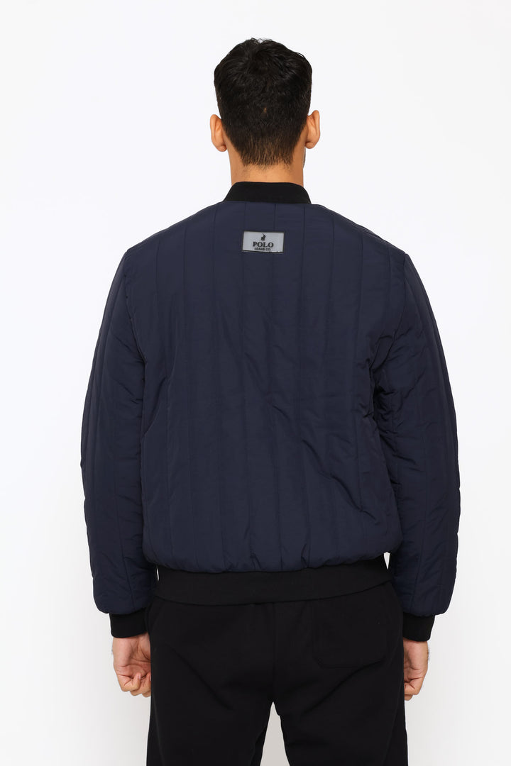 Colt Quilted Bomber Jacket - Navy