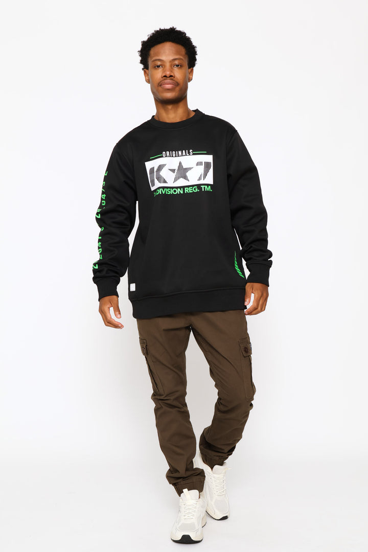 Bruce Crew Top - Black