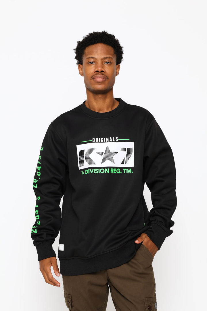 Bruce Crew Top - Black