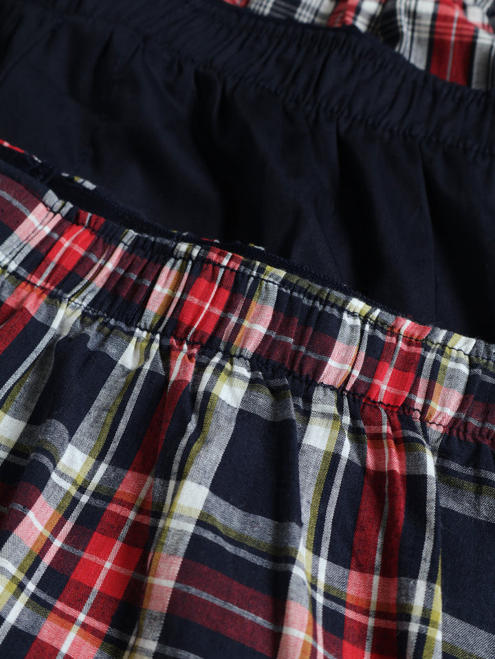 3 Pack Value Boxers - Navy/Red