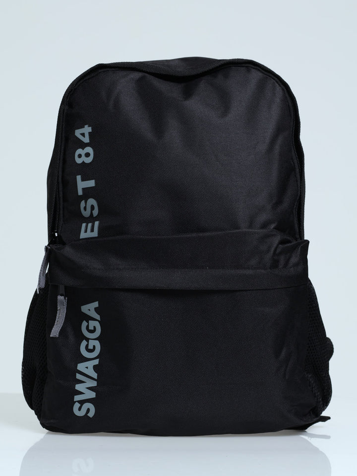 Side Branding Backpack - Black