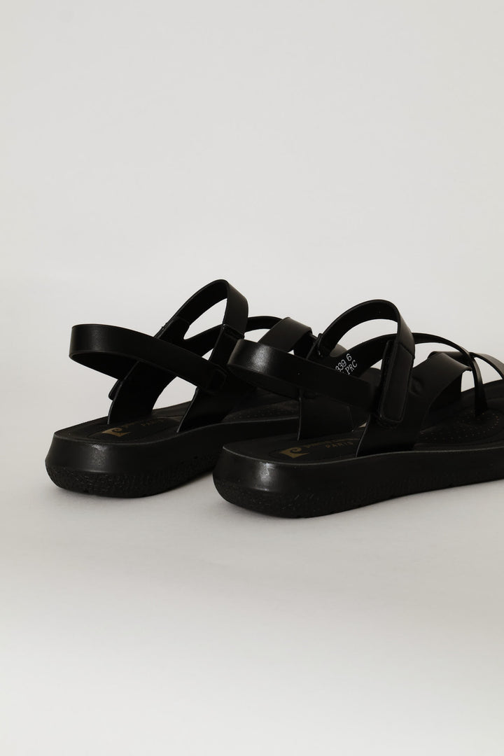 Multi Strap Sandal - Black