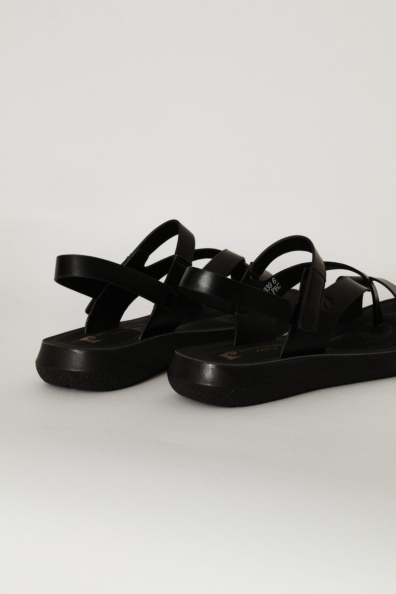 Multi Strap Sandal - Black