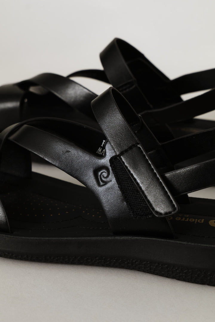 Multi Strap Sandal - Black