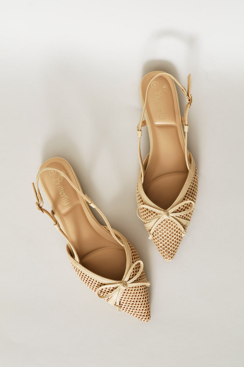 Net Deail Sandal - Tan