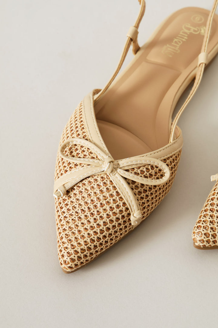 Net Deail Sandal - Tan