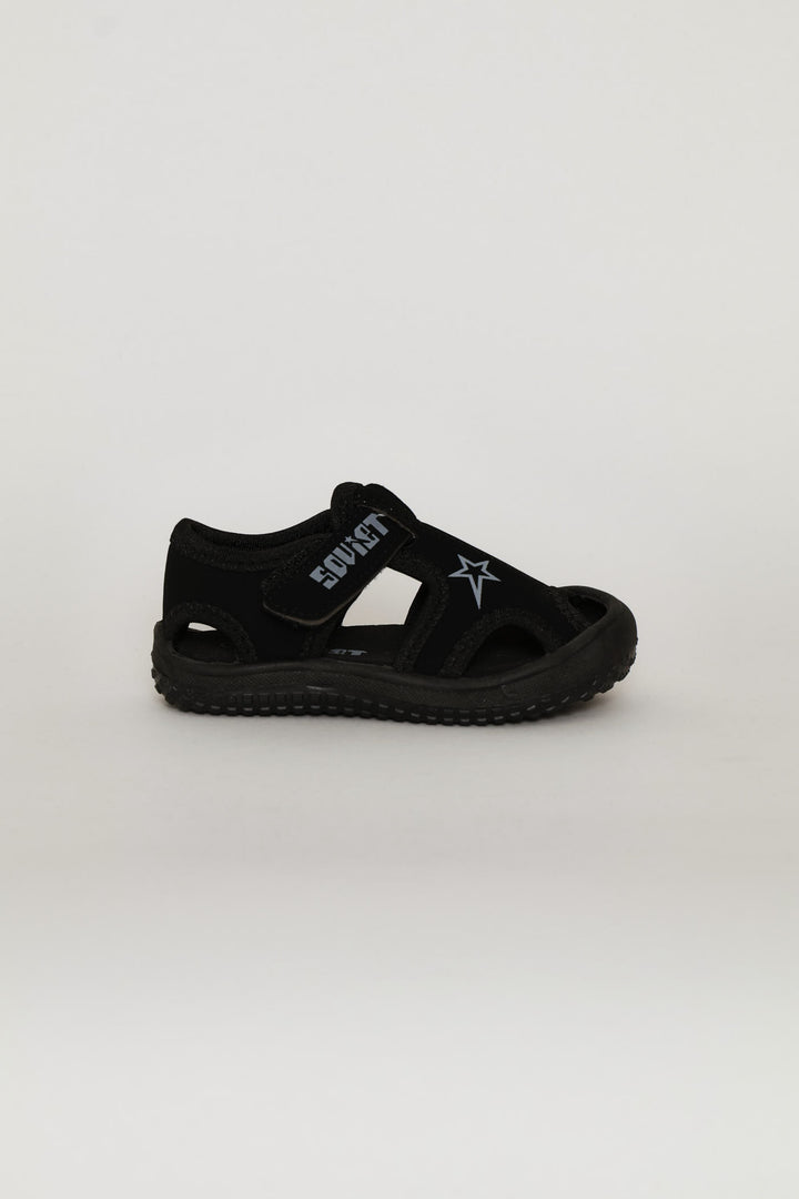 Pre-Boys Singh Closed Toe Adventure Sandal - Black