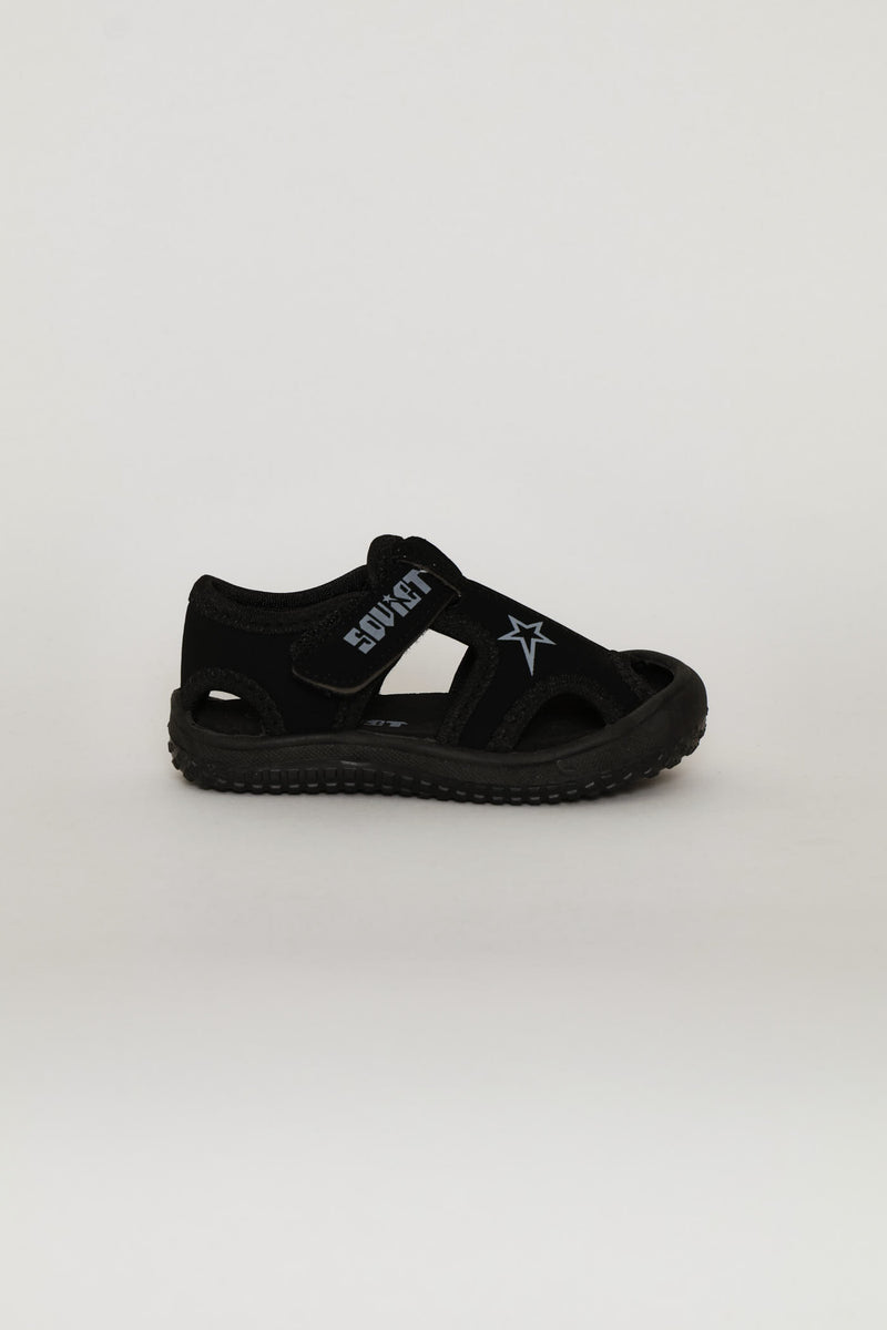 Pre-Boys Singh Closed Toe Adventure Sandal - Black