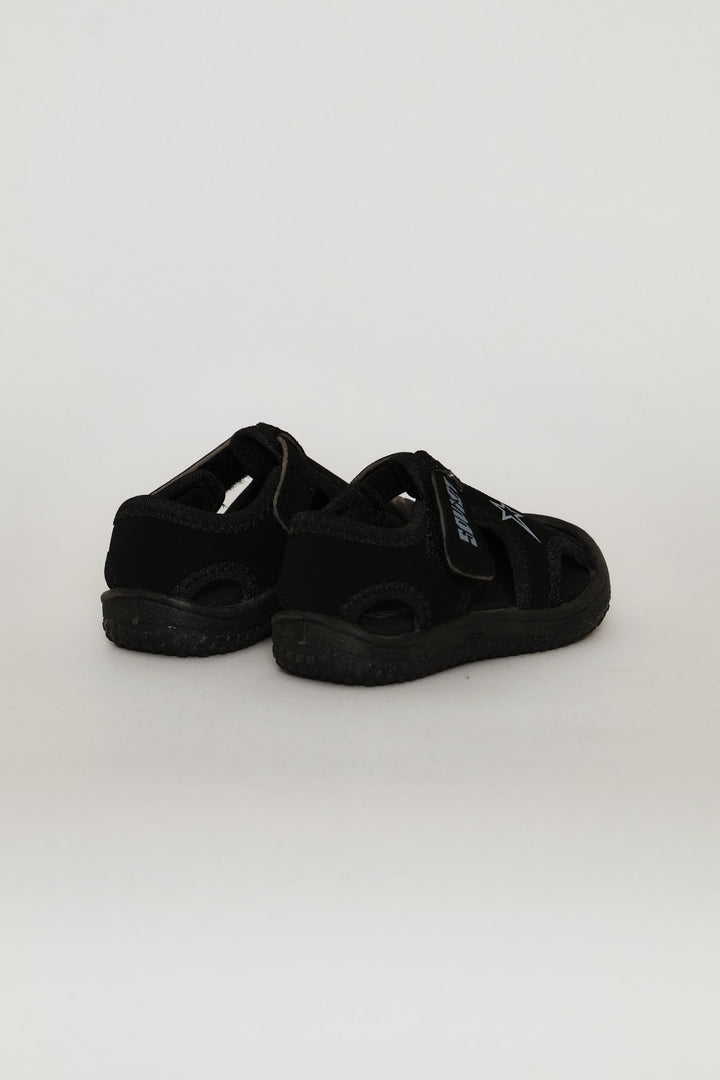 Pre-Boys Singh Closed Toe Adventure Sandal - Black