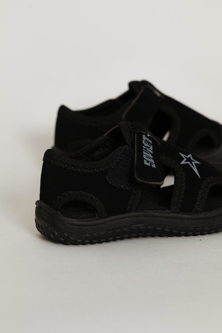 Pre-Boys Singh Closed Toe Adventure Sandal - Black