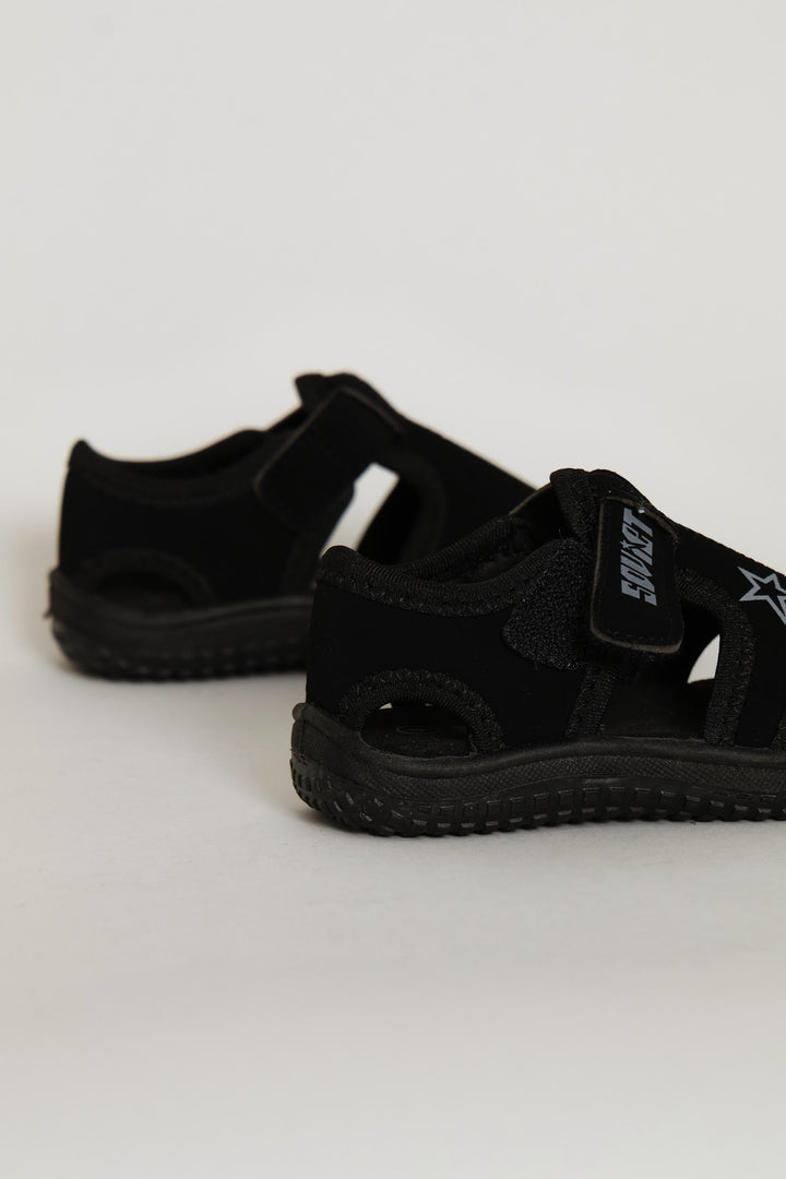 Pre-Boys Singh Closed Toe Adventure Sandal - Black