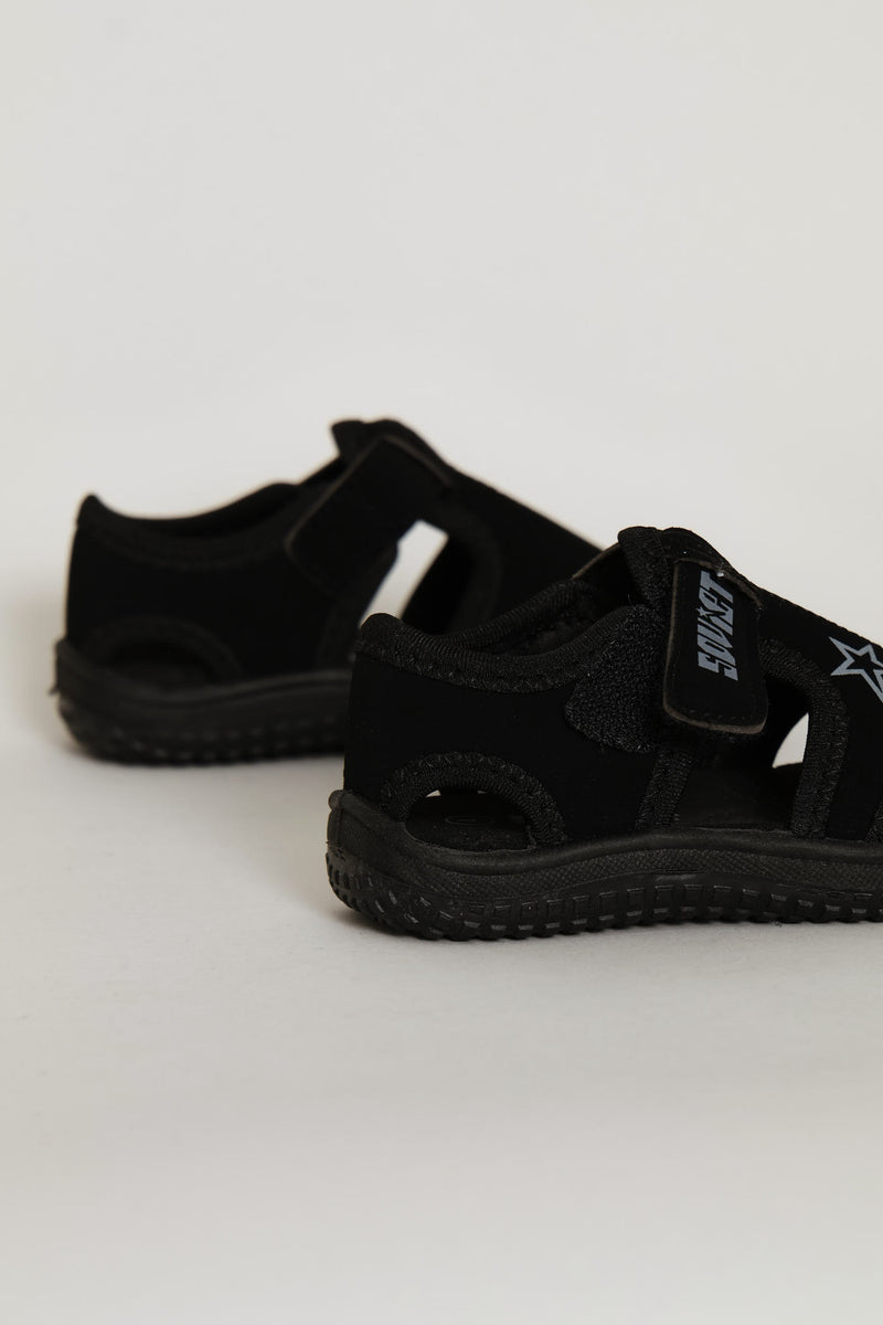 Pre-Boys Singh Closed Toe Adventure Sandal - Black