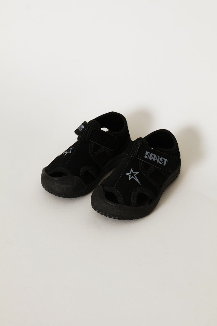 Pre-Boys Singh Closed Toe Adventure Sandal - Black