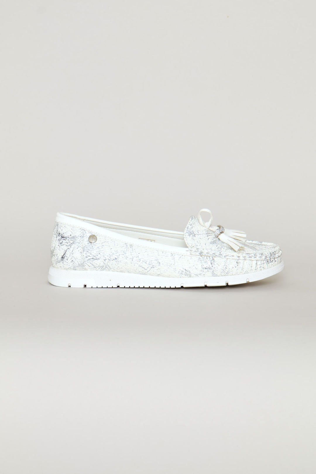 Foil Detail Loafer - White