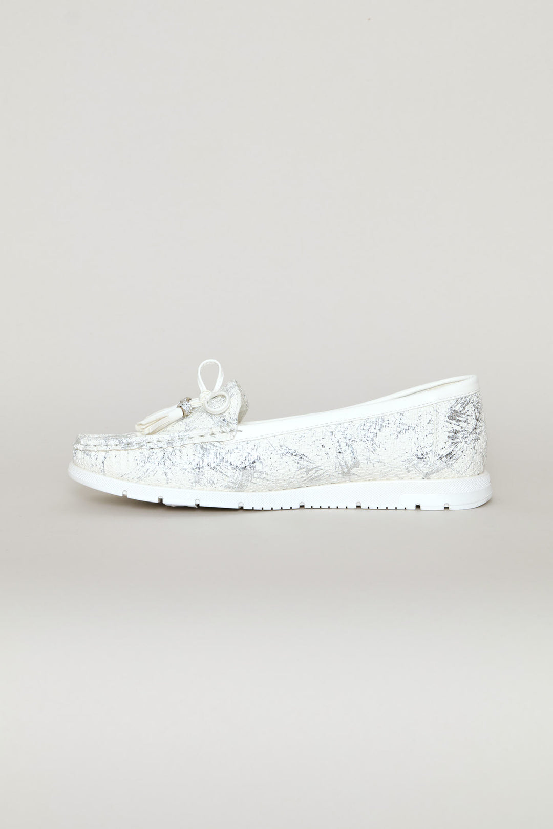 Foil Detail Loafer - White
