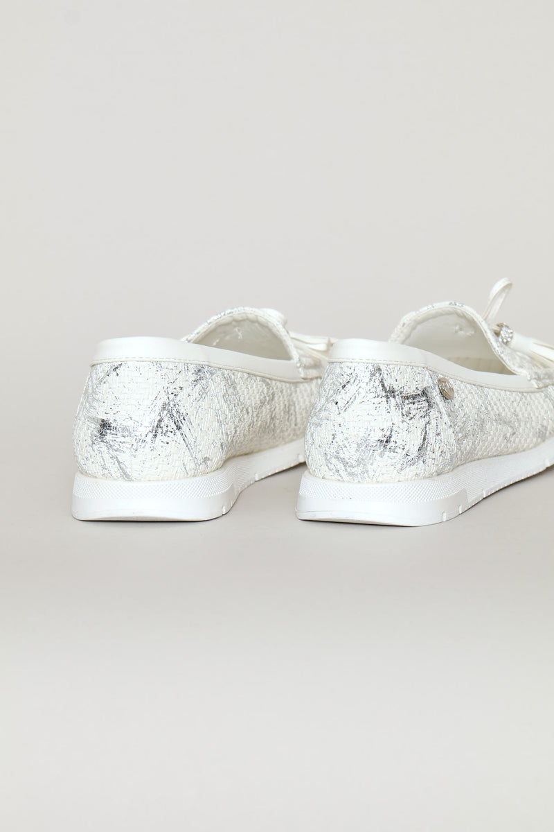 Foil Detail Loafer - White