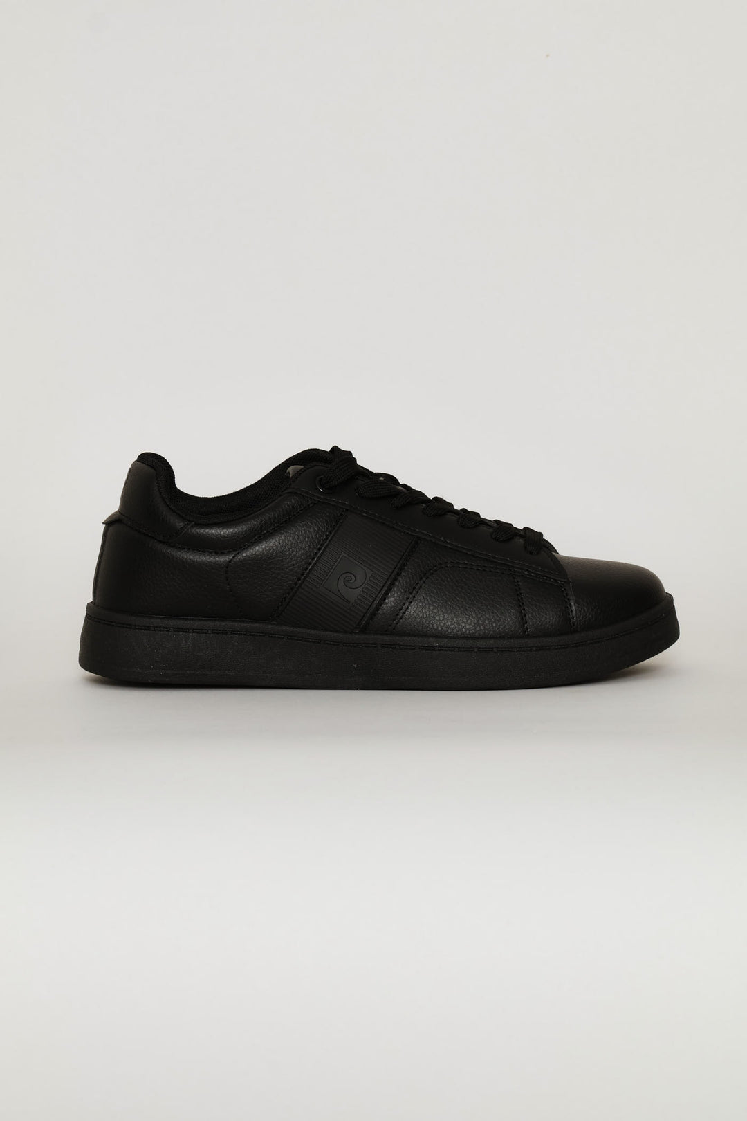 Basic Mono Lace Up Sneaker - Black