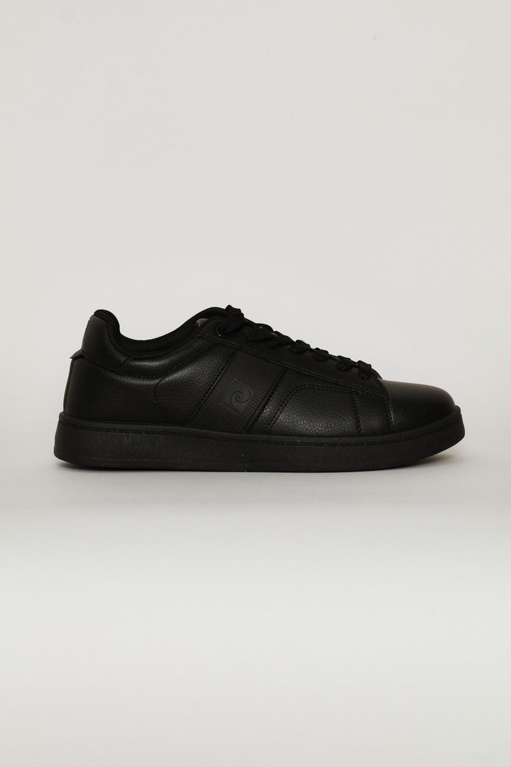 Basic Mono Lace Up Sneaker - Black