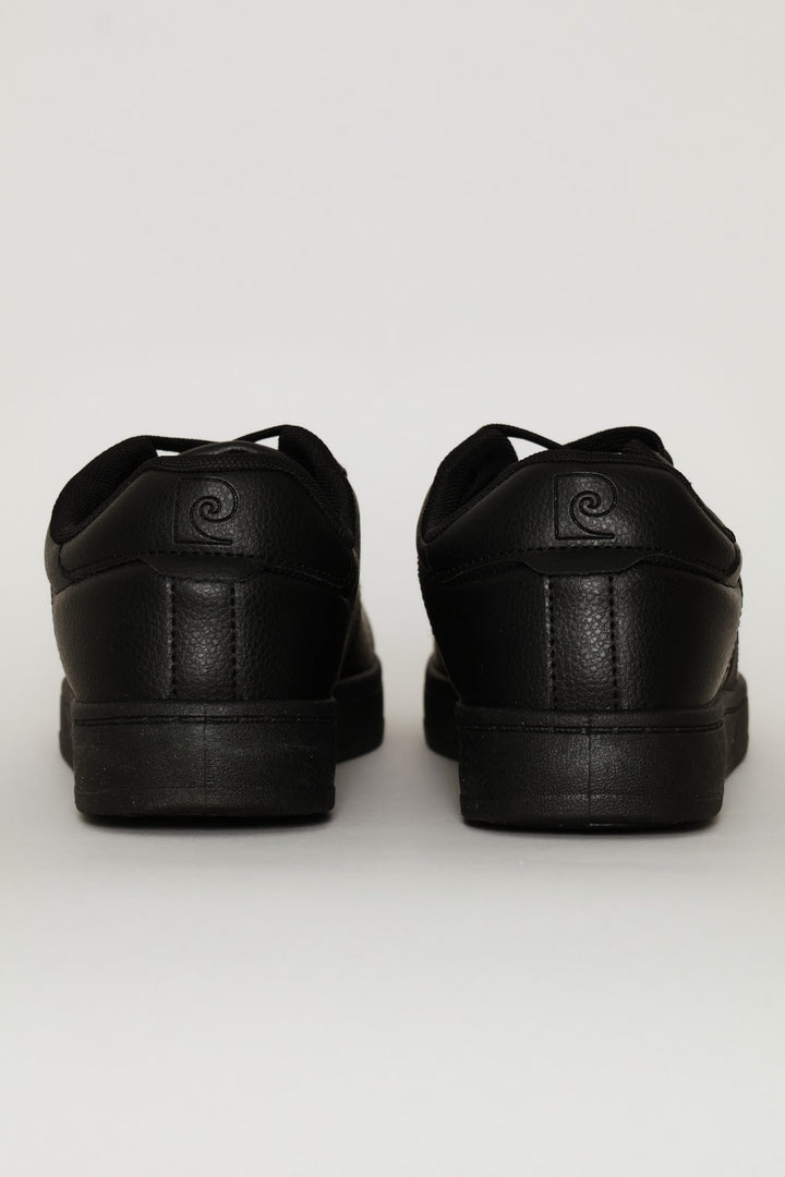 Basic Mono Lace Up Sneaker - Black