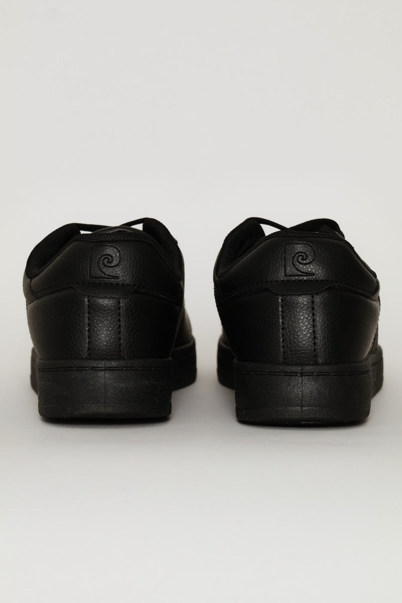 Basic Mono Lace Up Sneaker - Black
