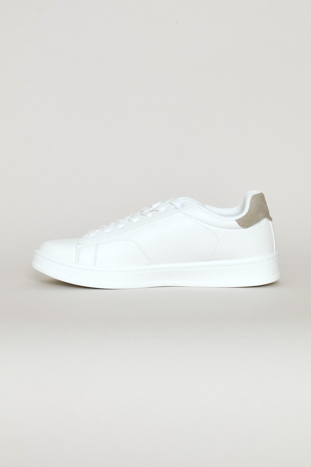 Basic Mono Lace Up Sneaker - White