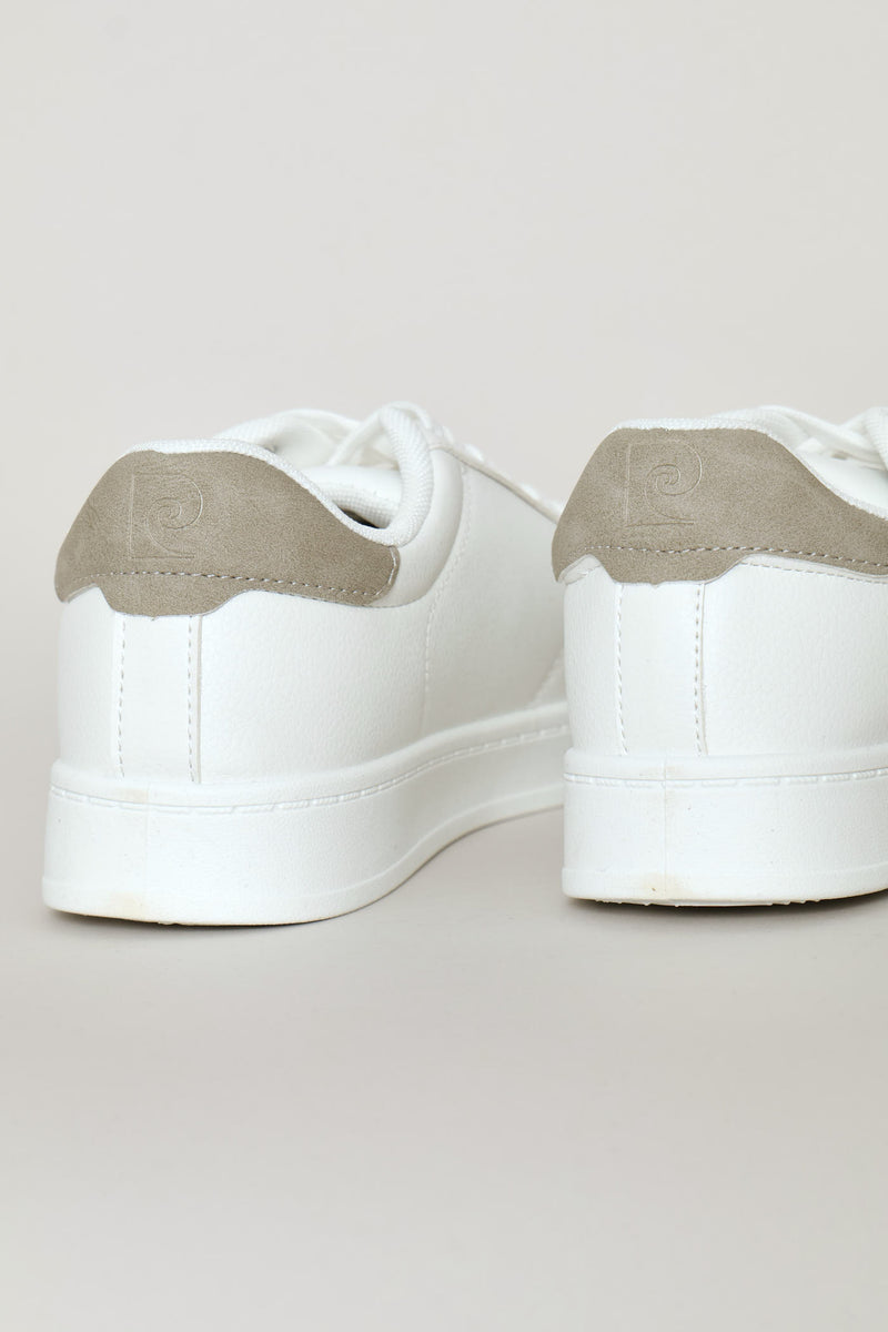 Basic Mono Lace Up Sneaker - White
