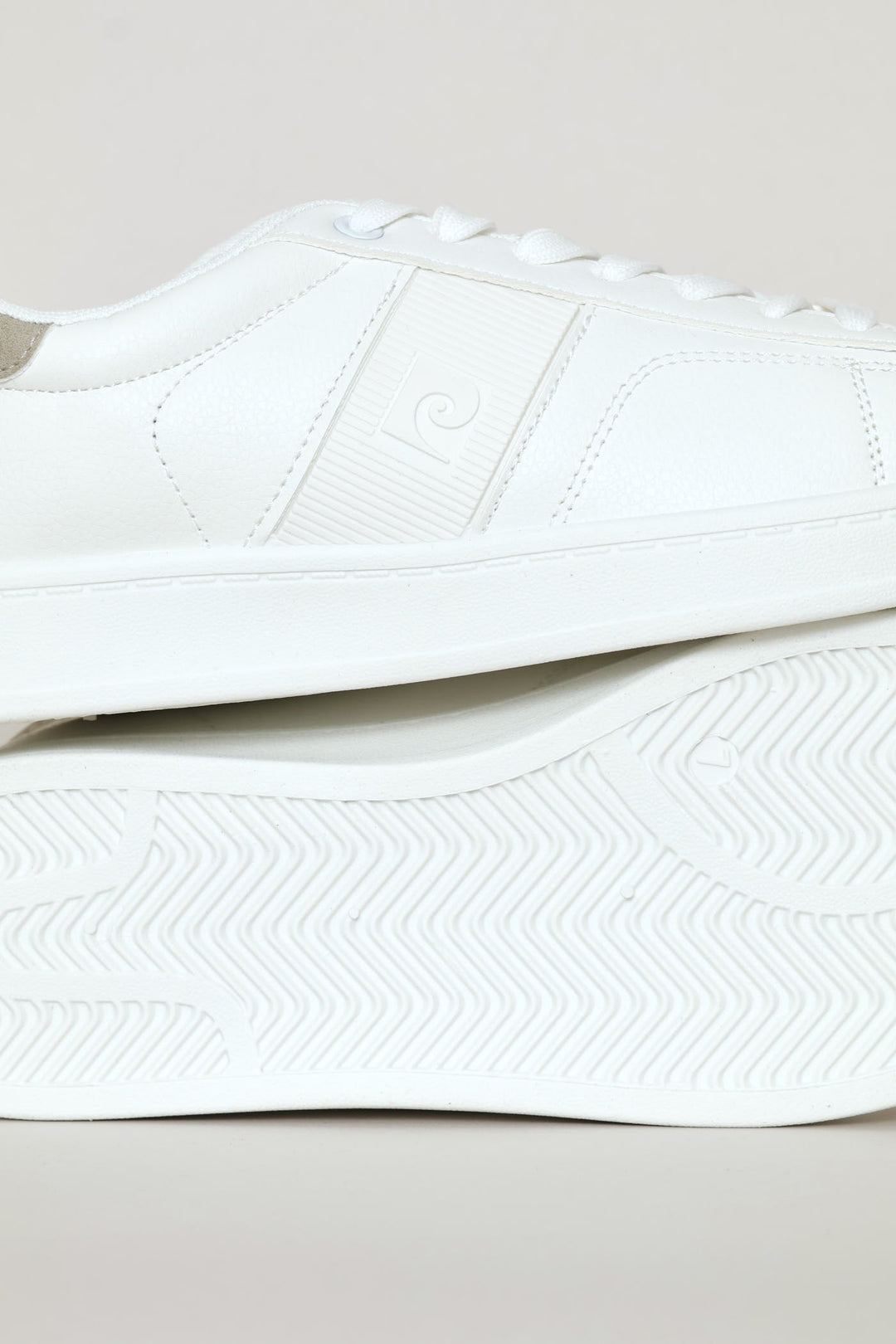 Basic Mono Lace Up Sneaker - White