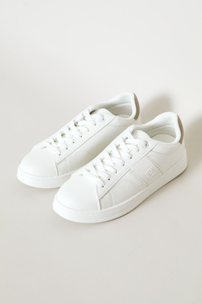 Basic Mono Lace Up Sneaker - White
