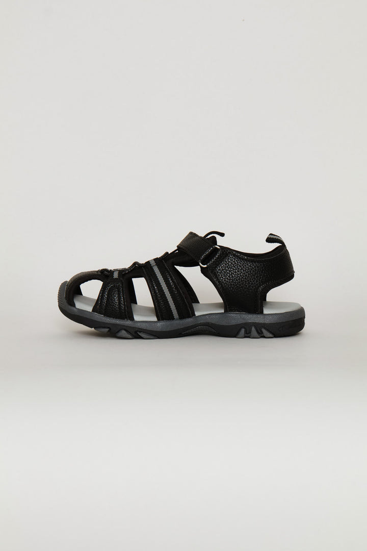 Boys Closed Toe Adenture Sandal - Black/Grey