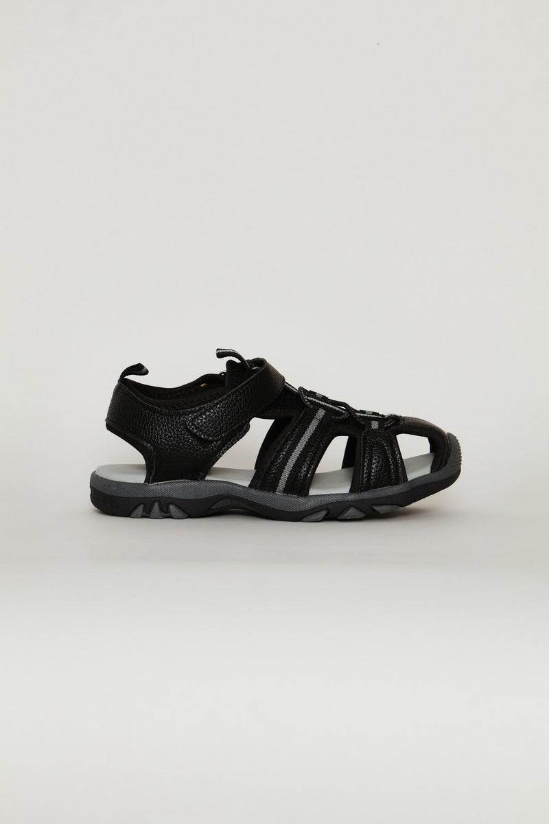 Boys Closed Toe Adenture Sandal - Black/Grey