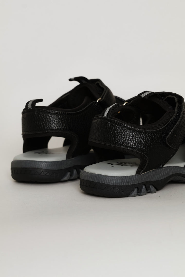 Boys Closed Toe Adenture Sandal - Black/Grey