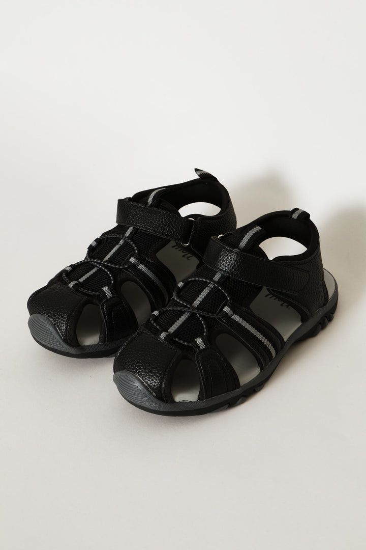 Boys Closed Toe Adenture Sandal - Black/Grey