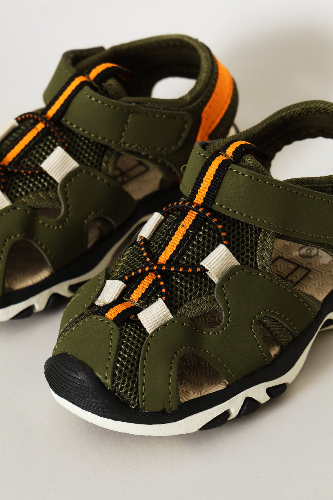 Pre-Boys Closed Toe Adventure Sandal - Olive