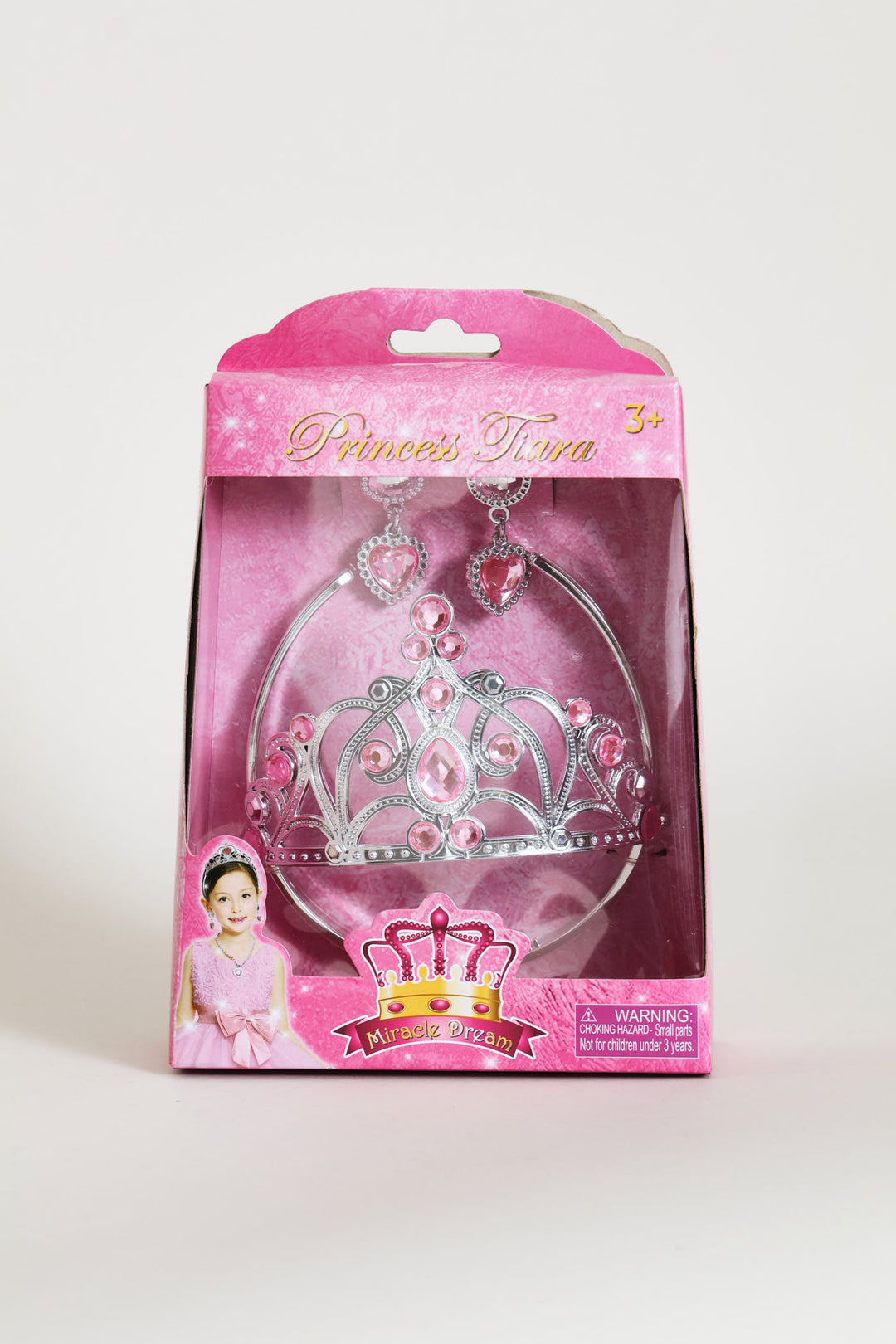 Pre-Girls Tiara And Earings Set - Silver