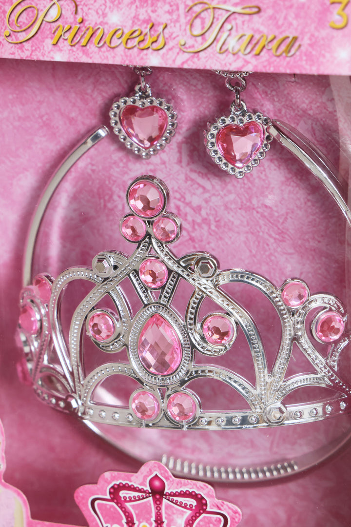 Pre-Girls Tiara And Earings Set - Silver