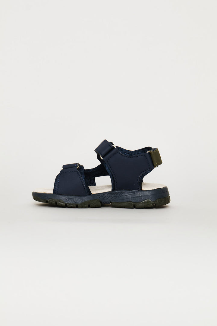 Pre-Boys Open Toe Adventure Sandal - Navy/Olive