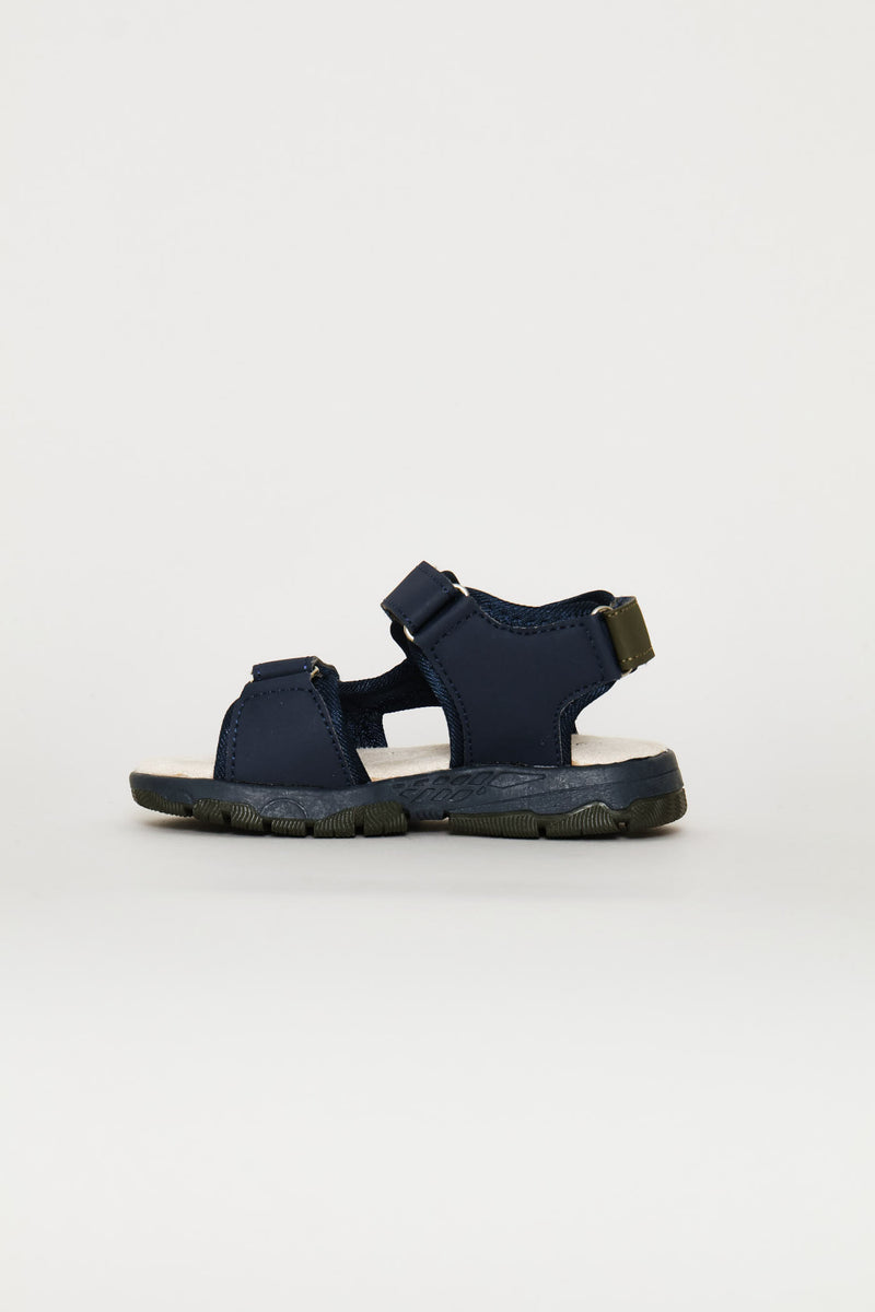 Pre-Boys Open Toe Adventure Sandal - Navy/Olive