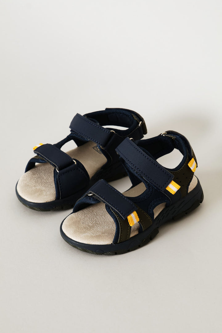 Pre-Boys Open Toe Adventure Sandal - Navy/Olive