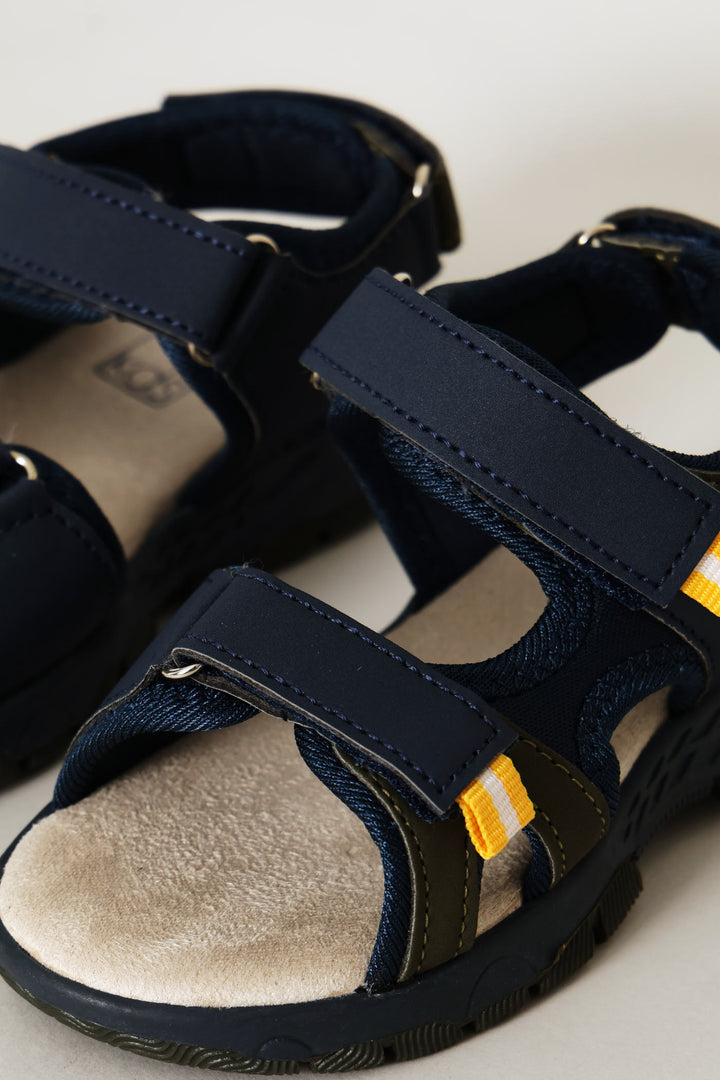 Pre-Boys Open Toe Adventure Sandal - Navy/Olive