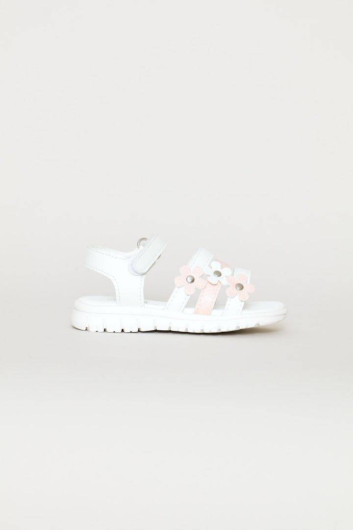 Pre-Girls Comfort Sandal - White/Pink