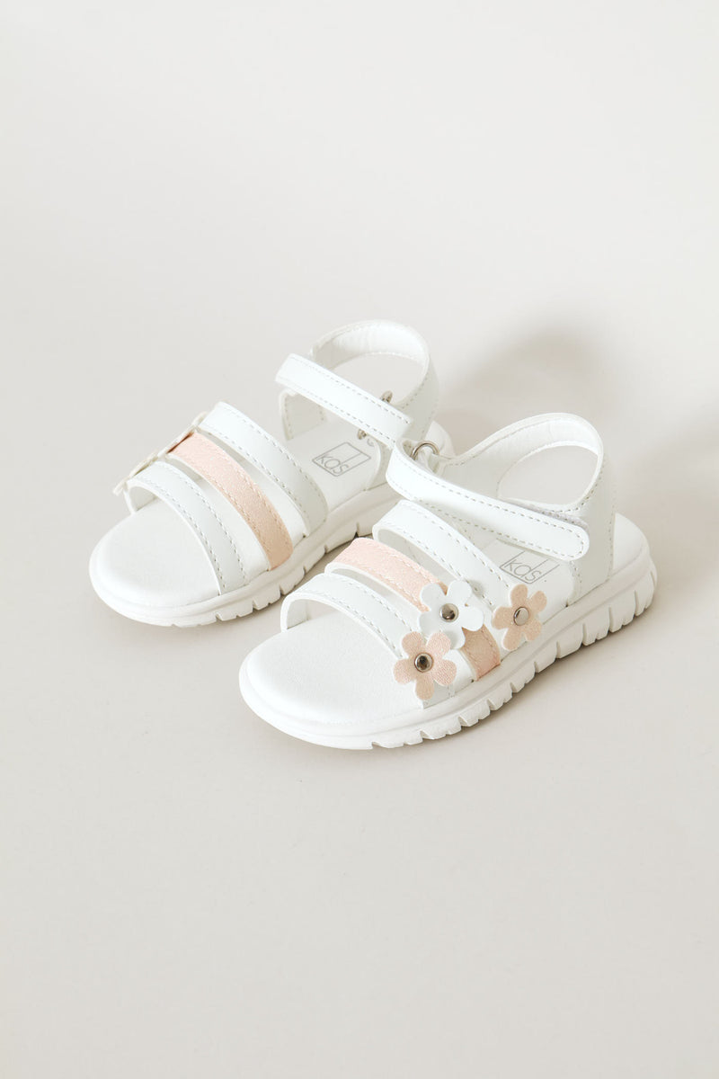 Pre-Girls Comfort Sandal - White/Pink