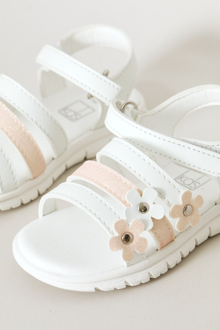 Pre-Girls Comfort Sandal - White/Pink