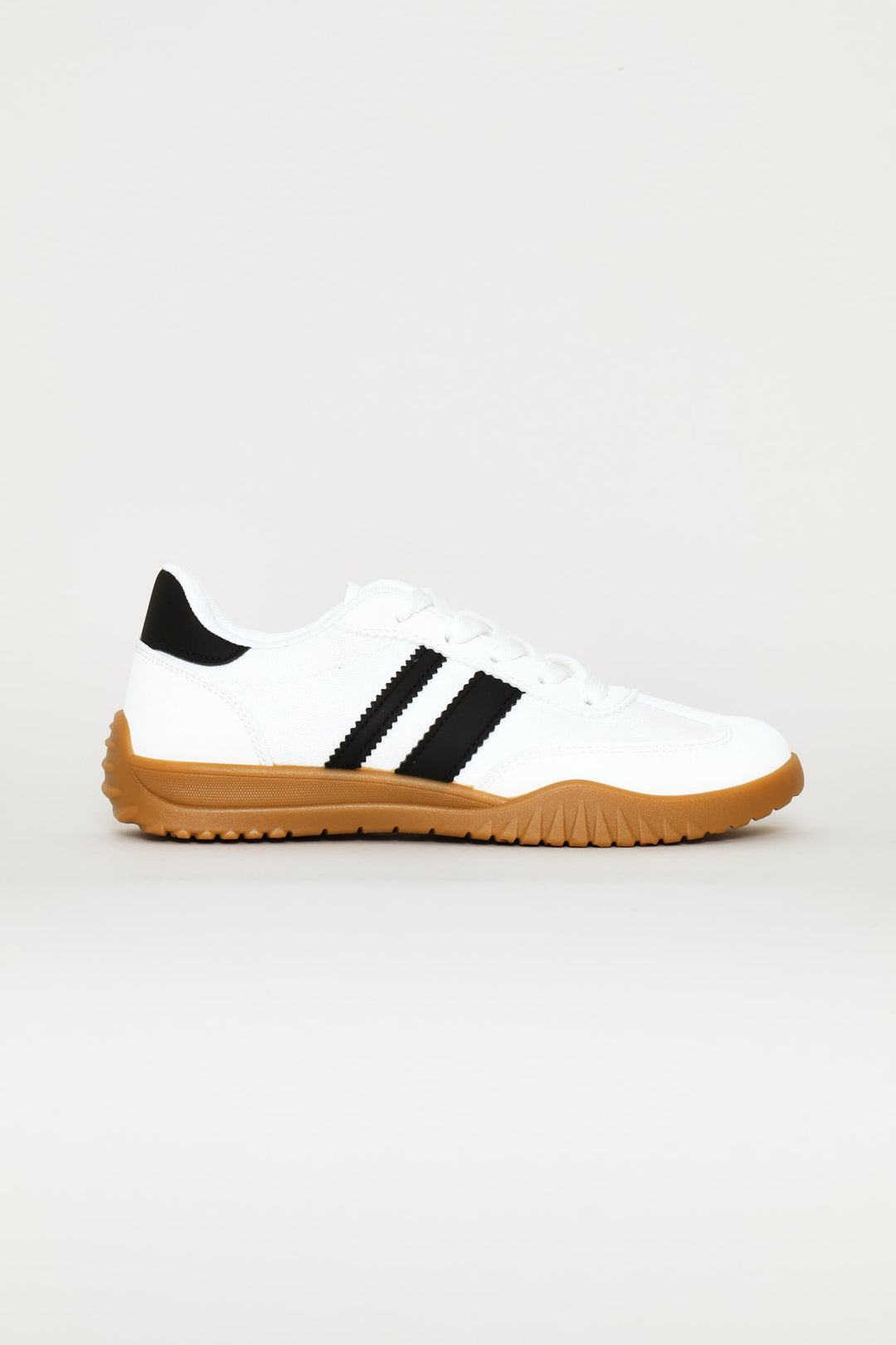 Trim Lace Up Street Sneaker - White