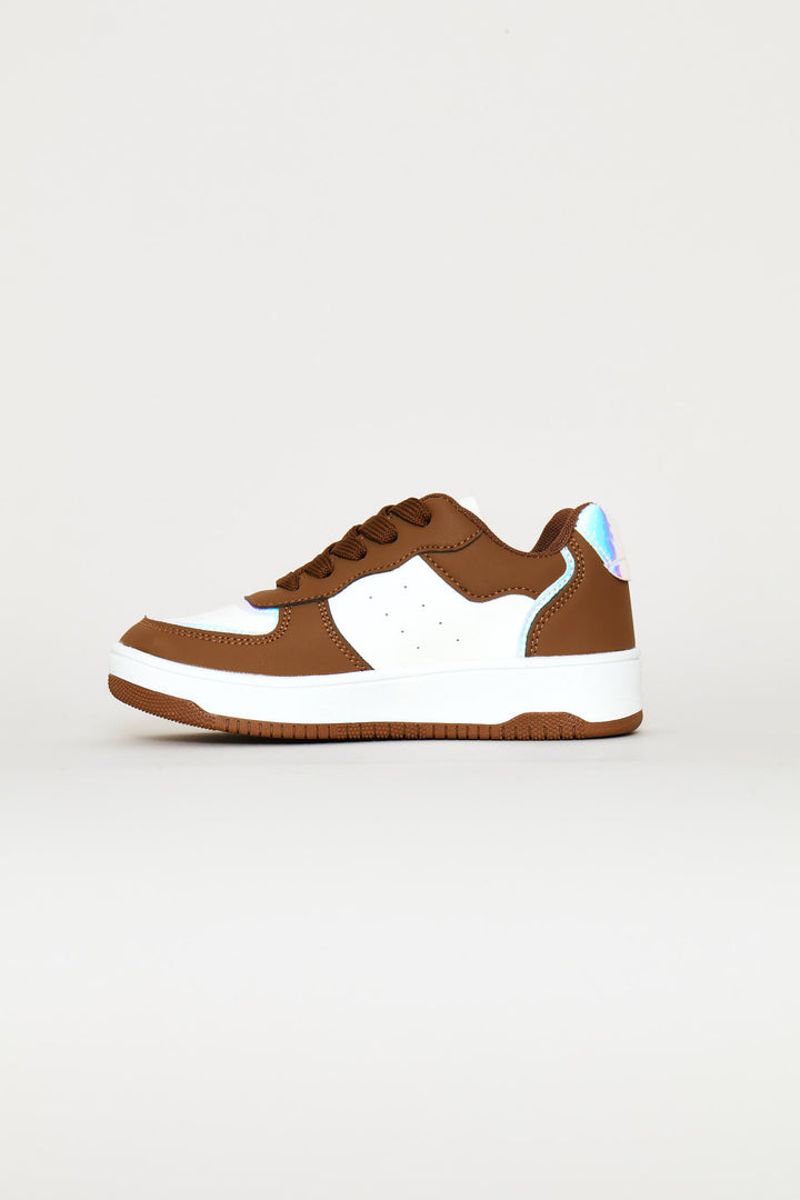 Girls Court Sneaker - Brown