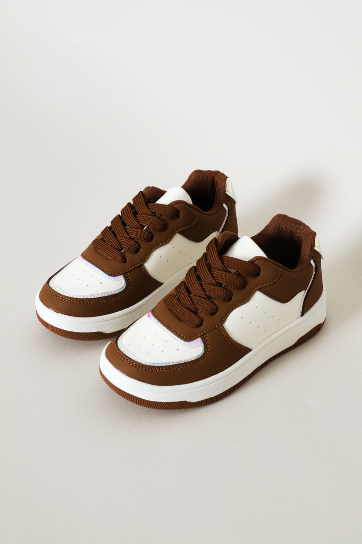 Girls Court Sneaker - Brown