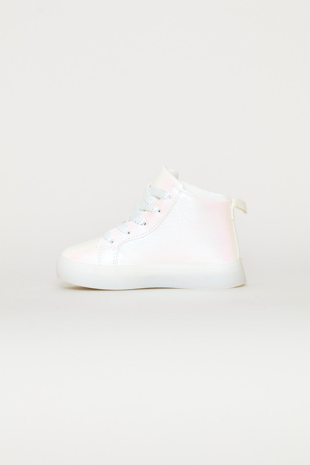 Pre-Girls Unicorn Light Up Hitop Sneaker - White
